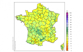 Cumuls mensuels précipitations février 2021