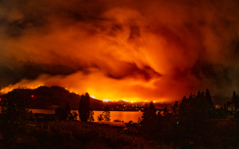 Feux de forêt dans l'Okanagan en Colombie-Britannique (Canada).