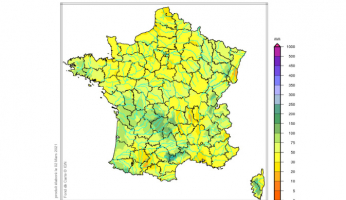 Cumuls mensuels précipitations février 2021