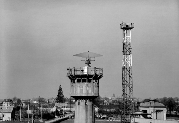 Radar Decca à Trappes en 1965. © Météo-France.
