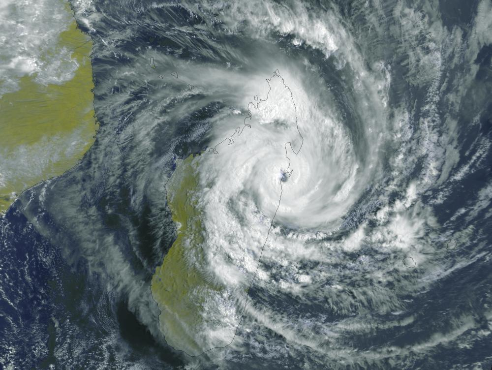 mage satellitaire du cyclone tropical Ivan le 17/02/2008 à 06 h18 UTC, obtenue à partir du satellite Metop-A. © Météo-France.