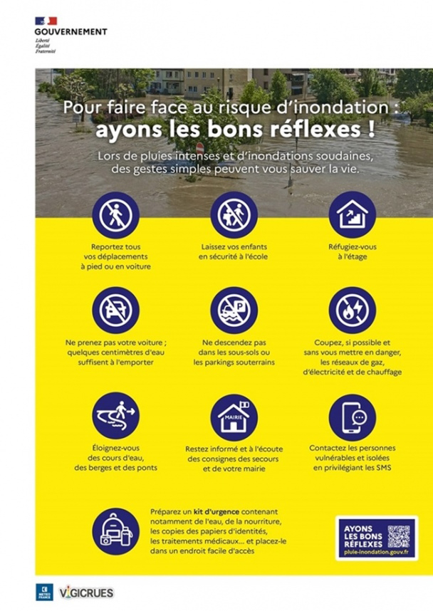 Inondations : ayons les bons réflexes.